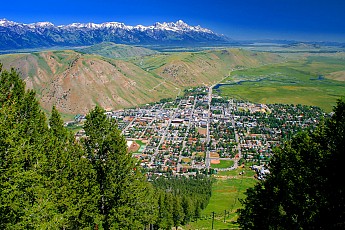 The-town-of-Jackson-and-the-Tetons-from-