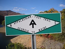 AT sign at Fontana Dam