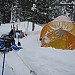 My tent got pounded with falling deadwood and heavy snow all night.  I was the first one up cause I was afraid a tree would fall on us.