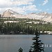 Day hike from Hellroaring lake to Imogene lake in the Sawtooth wilderness. Imogene Lake with Mt. Cramer in the background