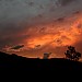 Firery Sunset at Railroad Bridge
