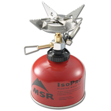 photo: MSR SuperFly with AutoStart compressed fuel canister stove
