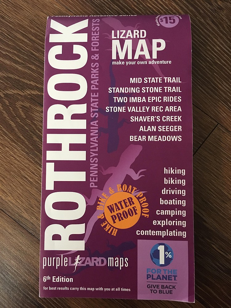 photo: Purple Lizard Maps Rothrock State Forest Trail Map us northeast paper map