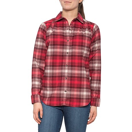 photo: Royal Robbins Women's Merinolux Flannel Long Sleeve Shirt hiking shirt