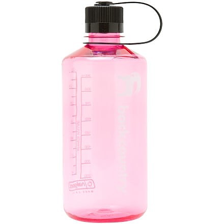 Nalgene Wide Mouth Water Bottle, 32 oz Clear w/ Pink Cap