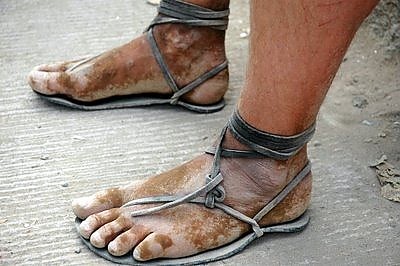 homemade barefoot shoes