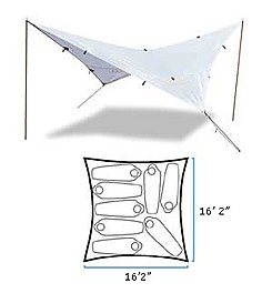 Bâche De Camping Kelty Noah's - Taille L, Verte, Neuve