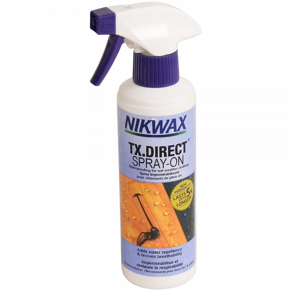 photo: Nikwax TX.Direct Spray-On fabric cleaner/treatment