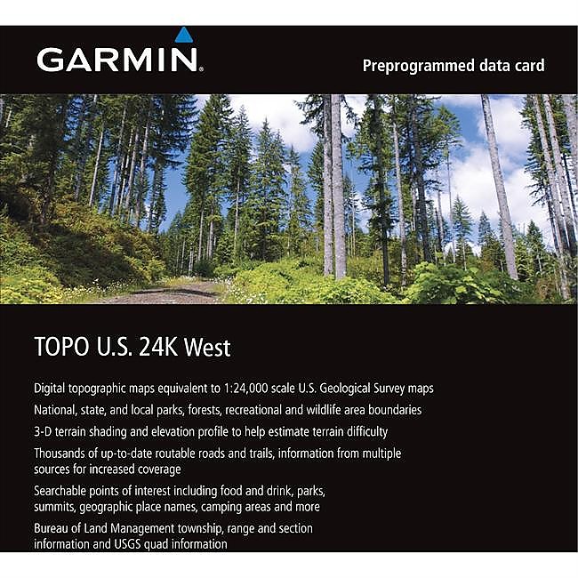 photo: Garmin Topo US 24K West us pacific states map application