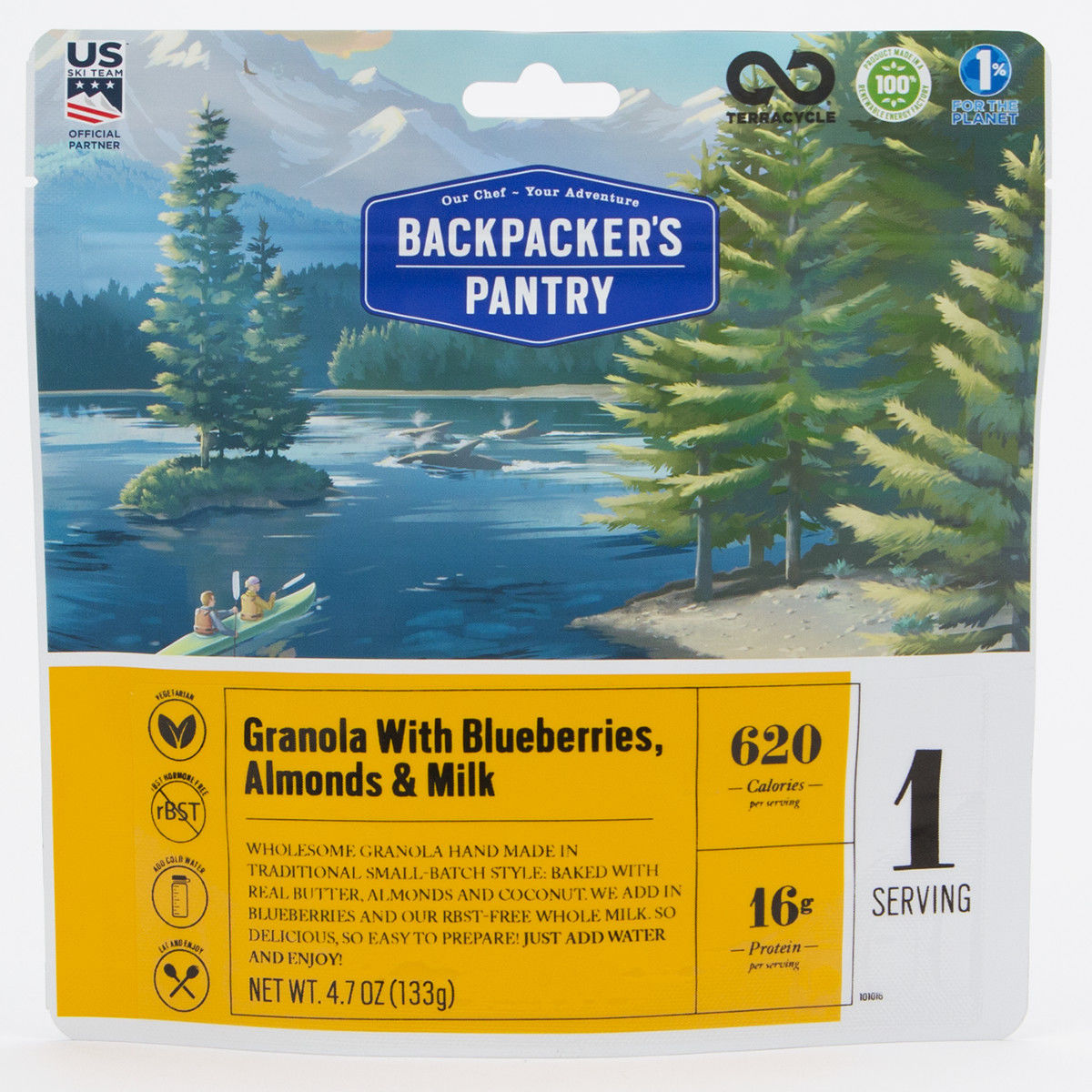 photo: Backpacker's Pantry Granola with Milk and Blueberries breakfast