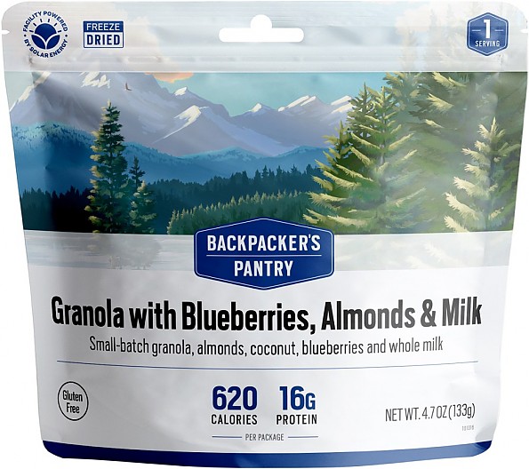 Backpacker's Pantry Granola with Milk and Blueberries