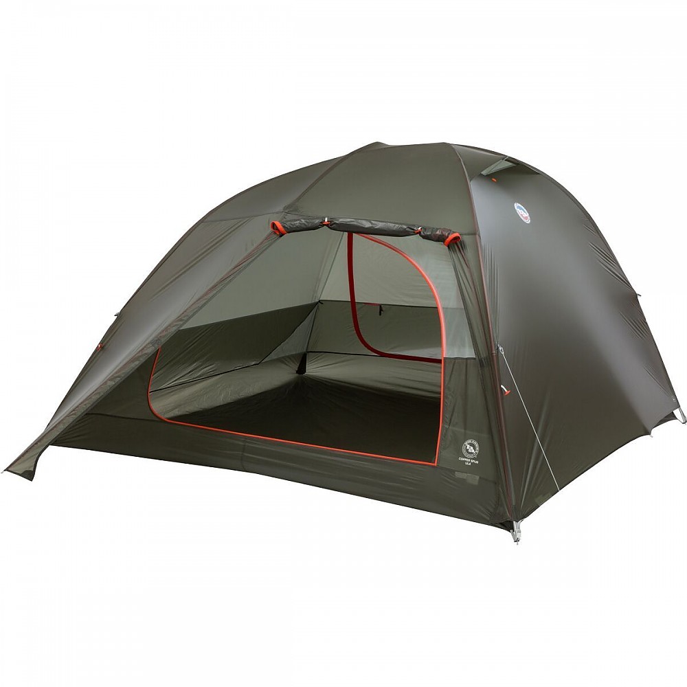 Big Agnes Copper Spur UL4 tent shown from interior perspective highlighting spacious design