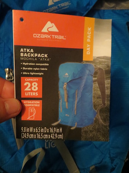 Ozark Trail 28L Atka Hydration-Compatible Camping Hiking Backpack