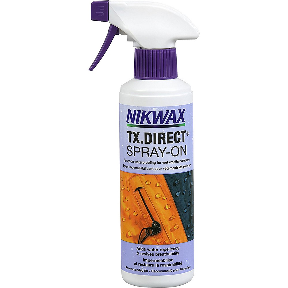 photo: Nikwax TX.Direct Spray-On fabric cleaner/treatment