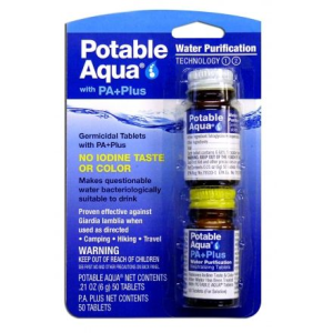 photo: Potable Aqua Water Purification Tablets with P.A. Plus chemical water treatment