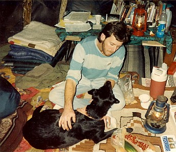 Johnny-B-in-the-tipi-with-kudra-dog-smal