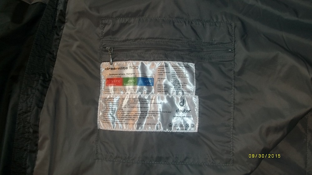 Deuter DreamLite 500 Reviews Trailspace