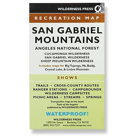 photo: Wilderness Press San Gabriel Mountains Map us mountain states paper map