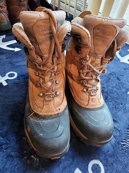 north face boots cracked