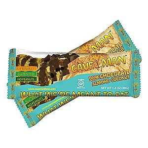 photo:   Cave Man Dark Chocolate Almond Coconut Bar nutrition bar