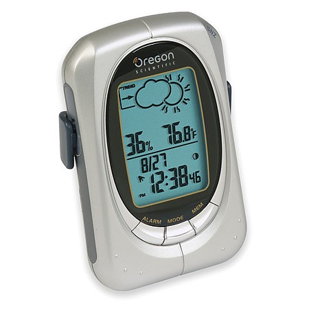 photo: Oregon Scientific Handheld Weather Forecaster with Alarm Clock weather instrument