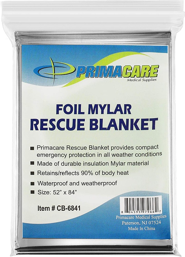 photo:   Prima-Care Medical Supplies Foil Mylar Rescue Blanket top quilt