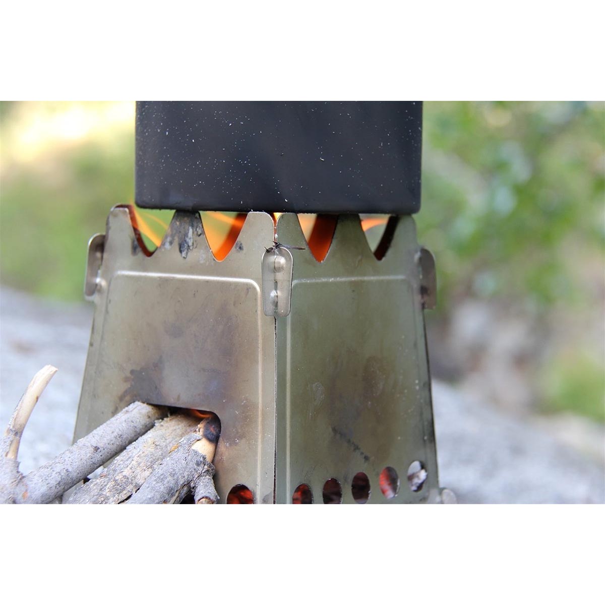 photo: Emberlit Original Stainless Stove wood stove