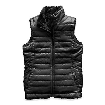 photo: The North Face Girls' Mossbud Swirl Reversible Vest synthetic insulated vest