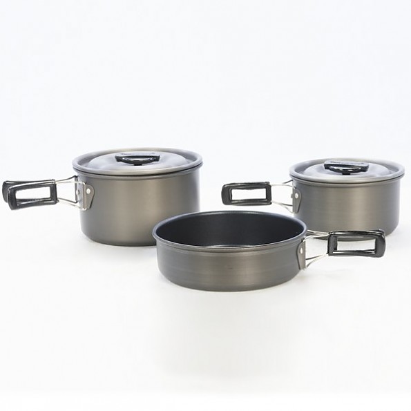 Texsport Scouter Black Ice Hard Anodized Cook Set