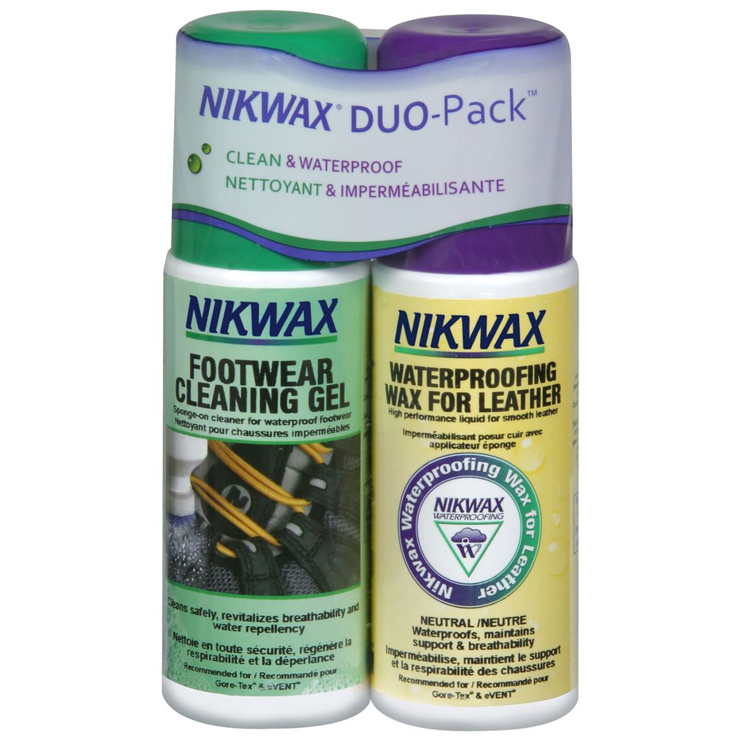 photo: Nikwax Footwear DuoPack Fabric & Leather footwear cleaner/treatment