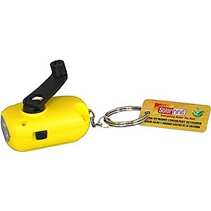 Handcrank Flashlight with Solar Panel and Clip