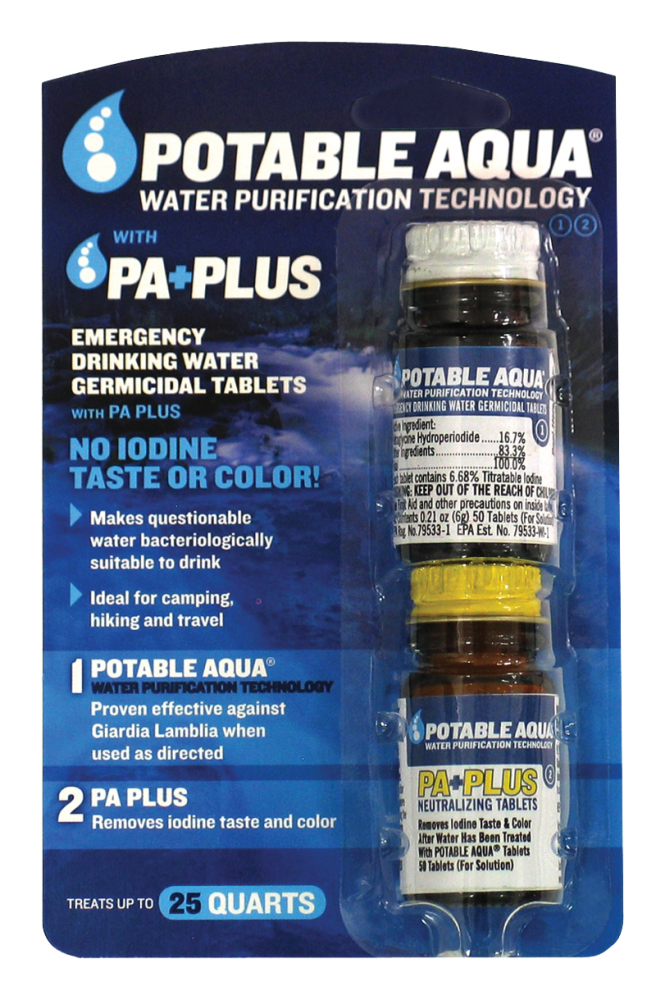 photo: Potable Aqua Water Purification Tablets with P.A. Plus chemical water treatment