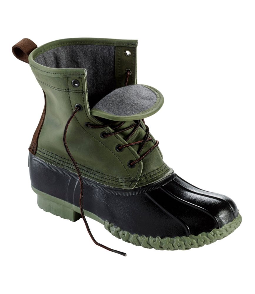 chamois lined bean boots