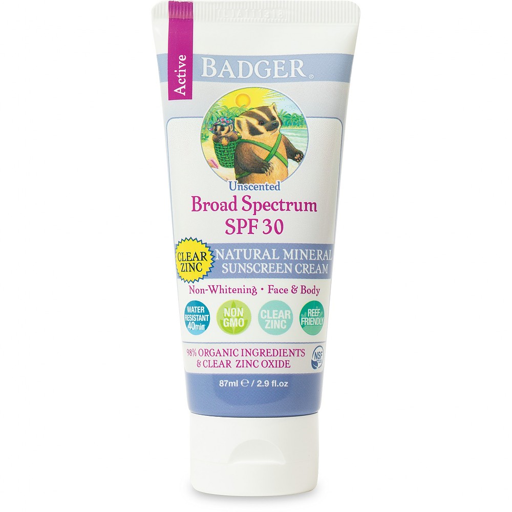 photo: Badger Active Broad Spectrum SPF 30 Clear Zinc Sunscreen first aid/hygiene product