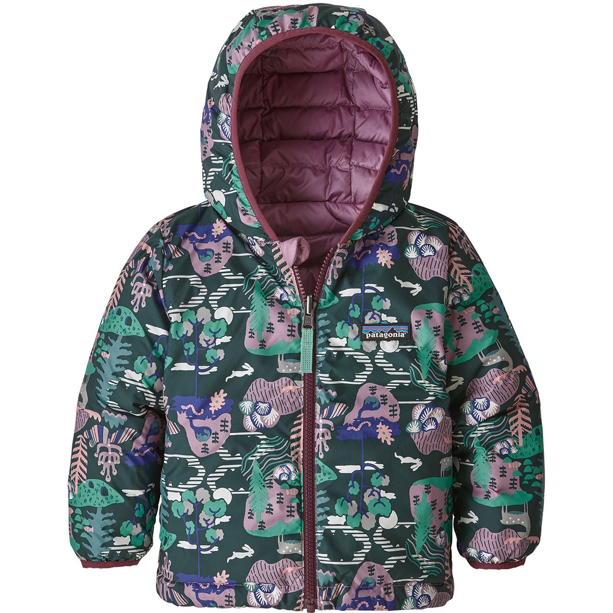 photo: Patagonia Baby Reversible Down Sweater Hoody down insulated jacket