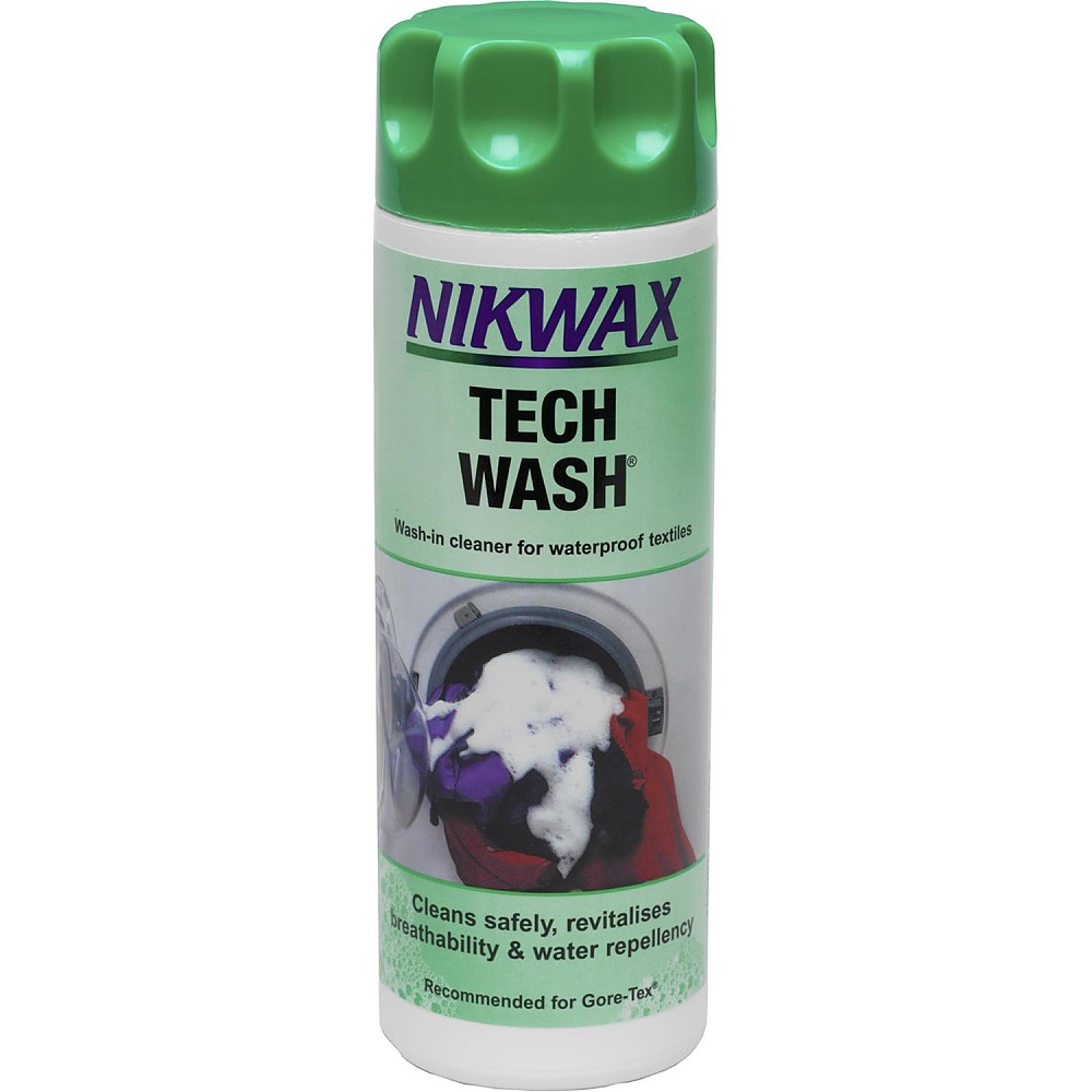 photo: Nikwax Tech Wash fabric cleaner/treatment