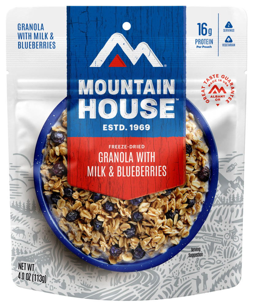 photo: Mountain House Granola with Milk and Blueberries breakfast