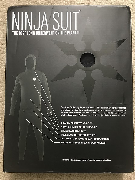 Ninja suit long underwear hotsell