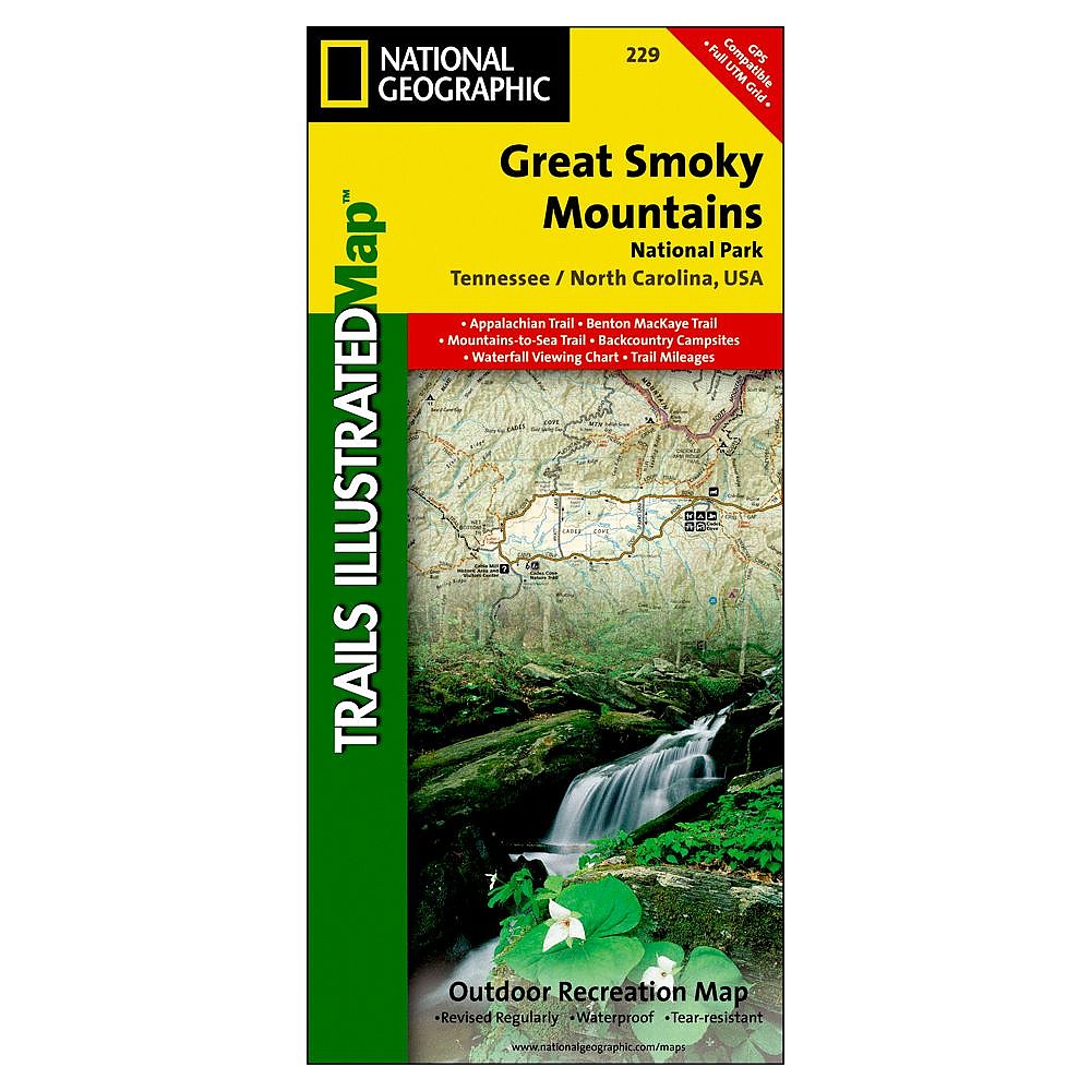 photo: National Geographic Great Smoky Mountains National Park Map us south paper map