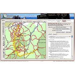 photo: Appalachian Mountain Club White Mountain Guide Online us northeast map application