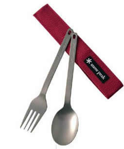 Snow Peak Titanium Fork & Spoon Set Reviews - Trailspace