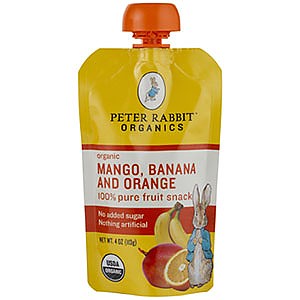 photo:   Peter Rabbit Organics Mango, Banana, and Orange Fruit Snack snack/side dish