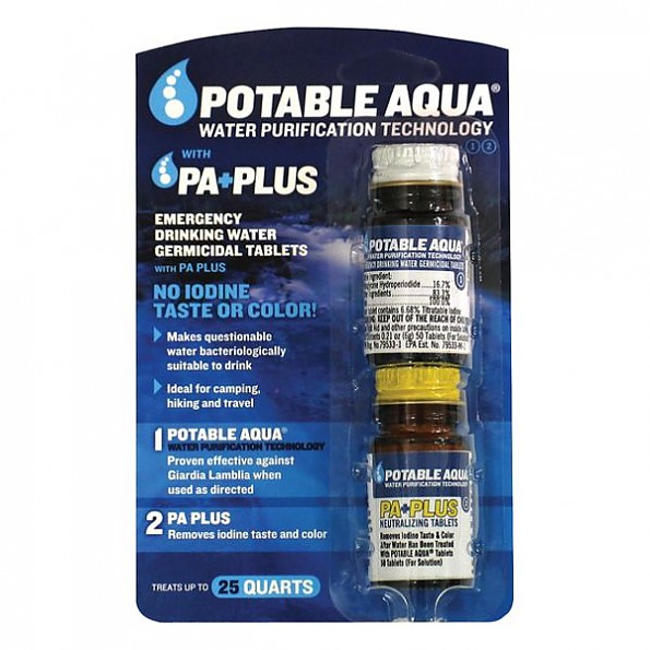 Potable Aqua Water Purification Tablets with P.A. Plus