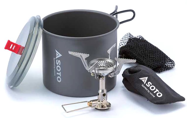 photo: Soto New River Pot + Amicus with Igniter compressed fuel canister stove