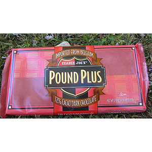 photo: Trader Joe's Pound Plus 72% Cacao Dark Chocolate dessert