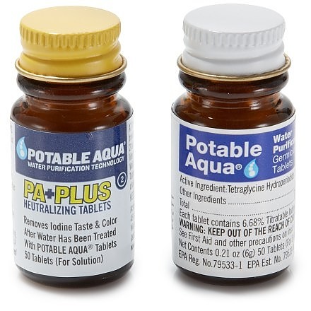 Potable Aqua Iodine and Taste-Neutralizer Tablets