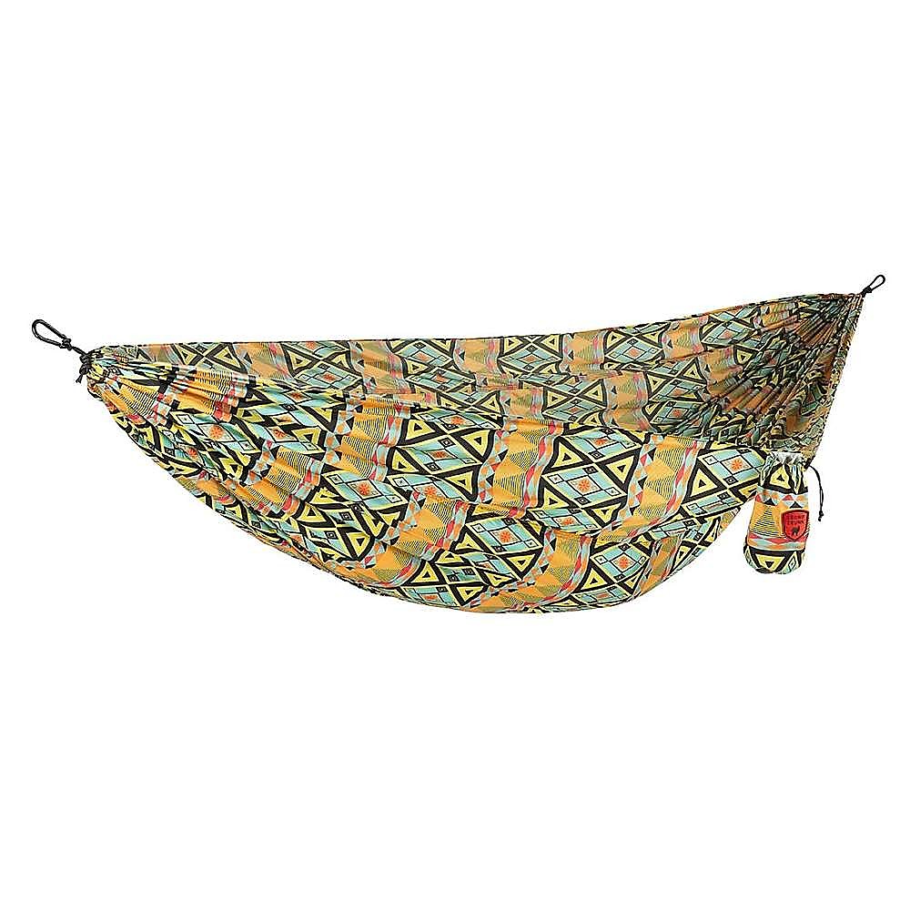 Hamac Grand Trunk Double Parachute Nylon Argent/jaune, Capacité 600lb, Kit Inclus