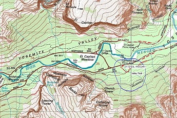 El Capitan Route Map