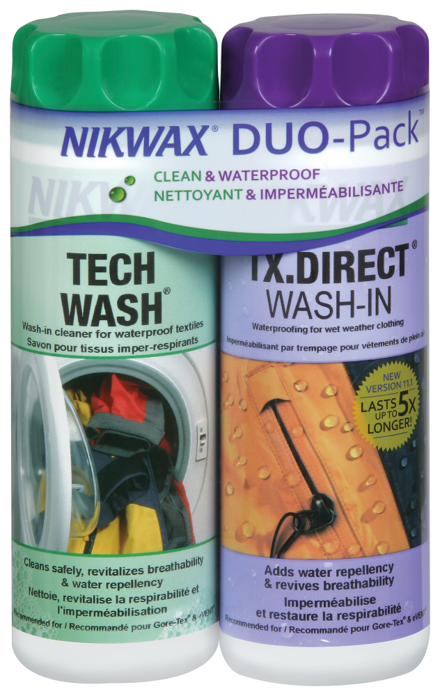 photo: Nikwax Hardshell DuoPack fabric cleaner/treatment