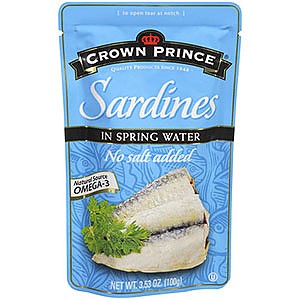 photo:   Crown Prince Sardines in Spring Water snack/side dish